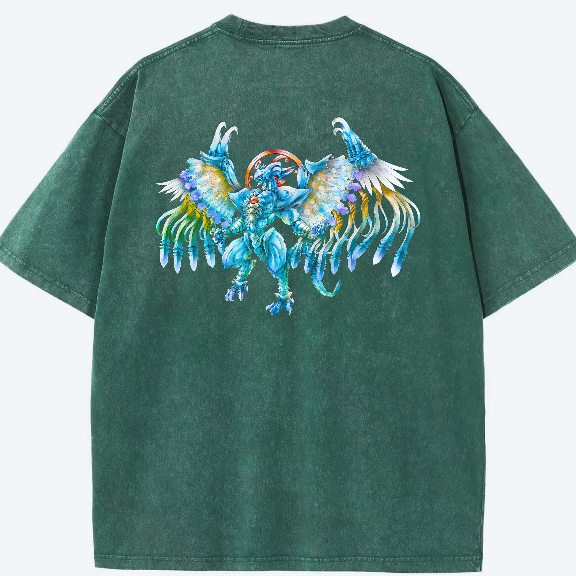 （画像用） 遊☆戯☆王 Yu-Gi-Oh! 綿100% ヴィンテージ風 半袖Tシャツ（背面プリント）